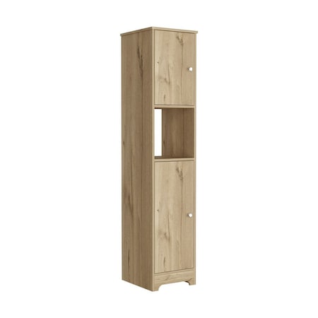 Homeroots 14" Natural Wood Freestanding Double Door Bathroom Vanity 543618