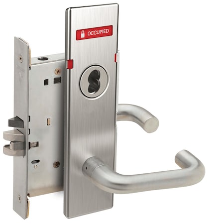 Schlage Grade 1 Entrance Office with Auto Unlocking Mortise Lock, SFIC Prep Less Core, 03 Lever, N Escutche L9056B 03N 626 OS-OCC