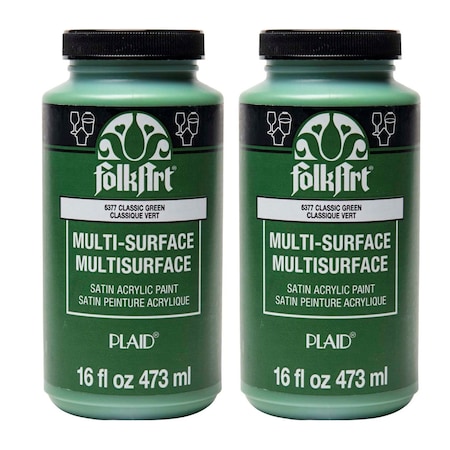 Folkart Acrylic Paint, Satin, Acrylic Base, Classic Green 6377