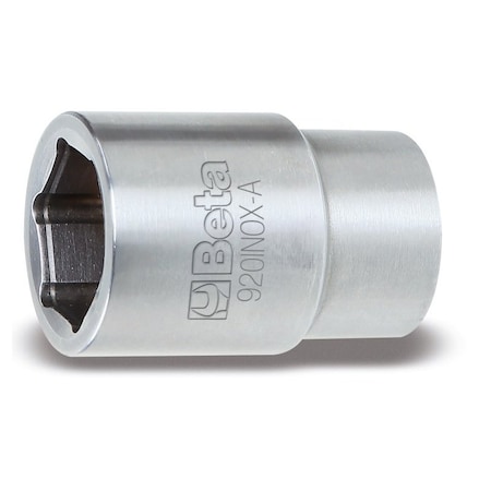 Beta 920INOX Stainless Steel 1/2 Drive, 6-Point Hand Socket, Metric 22mm 920INOX-A 22