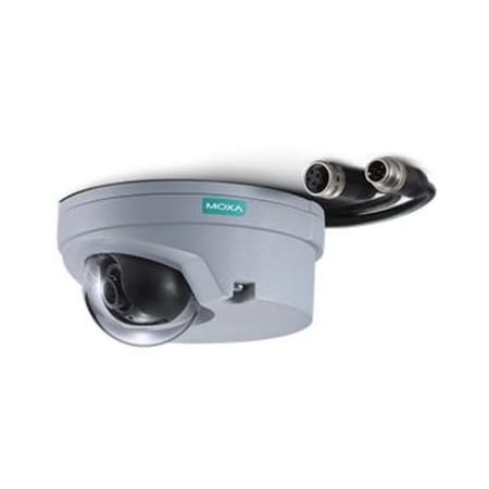 Moxa EN 50155, HD image, compact IP camera, M12 connector, 1 audio input,  VPort P06-1MP-M12-CAM28