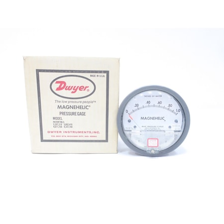Dwyer Instruments PRESSURE GAUGE 4IN 0-1IN-H2O 163282-00 W26D