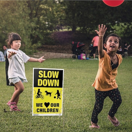 Hy-Ko Slow Down - We Love Our Children Sign 25001