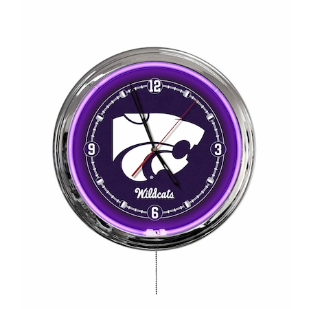 Holland Bar Stool Kansas State University 16 LED Wall Clock ClkL16