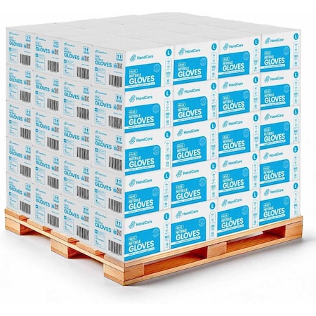 Handcare Blue Nitrile Gloves, Exam Grade, Powder Free, 4 Mil, 100 Cases Gloves, Size M, 100000PK HC-NEBL40MD