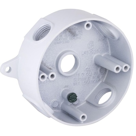 Hubbell 16.0 cu.in, Round Box Type, Aluminum, Round Shape 5361-6