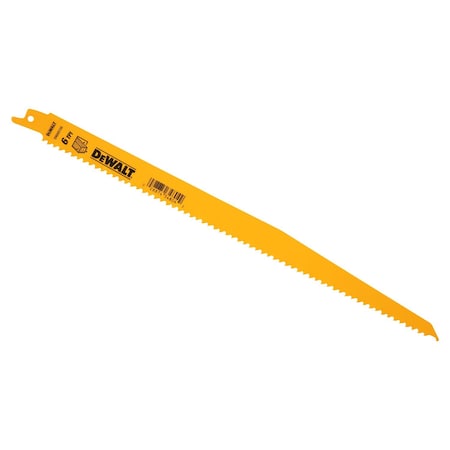 Dewalt Reciprocating Saw Blade, L:12", TPI:6, PK100 DW4804B