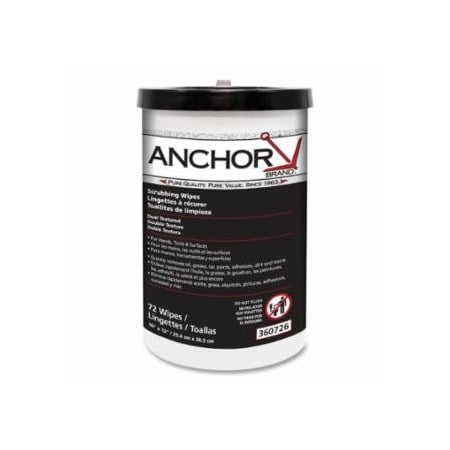 Anchor Brand Multi-Purpose Scrubbing Wipe, 10 in W x 12 in W Sheet, 72 Sheets per Roll, 6PK 103-360726