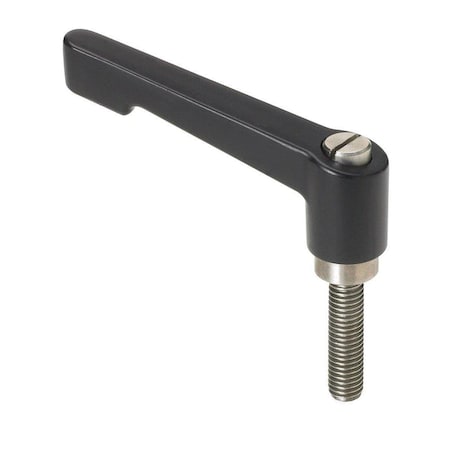 Morton Die Cast Zinc Adjustable Handle with Type 303 SS Components, 10-24 Thread, 0.63in Ss Stu MH-301SS