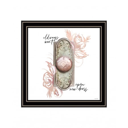 Homeroots Old Ways in Blush 1 Black Framed Print Wall Art 416146