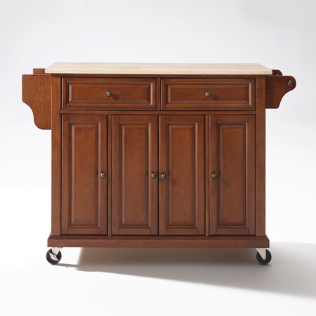 Crosley Full Size Wood Top Kitchen Cart KF30001ECH