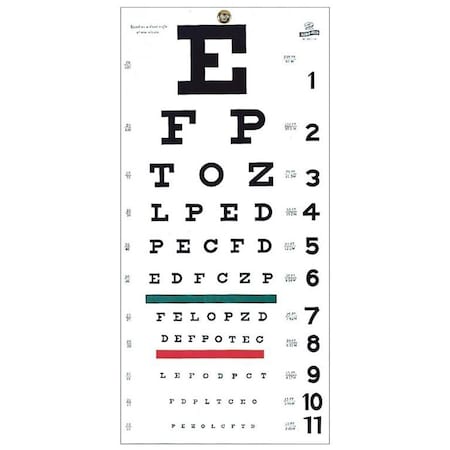 Medline Chart Eye Test Snellen GHF131240
