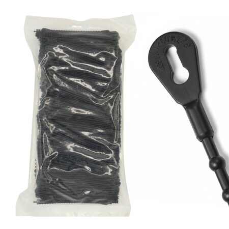 Cable Ties Unlimited Beaded Cable Tie, 4 in L, 40 lb Strength, 1.0 in Max Bundle Dia, Nylon 6/6, UV-Rated, Black, 1000PK Bead-4-40-0M