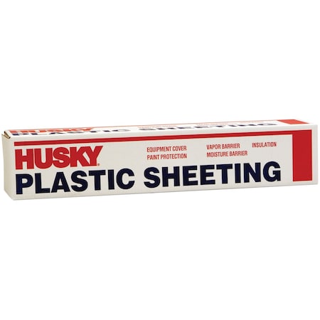 Poly - America 8'x100ft 608B Black Husky 6-Mil Low Density Plastic Sheeting 608C