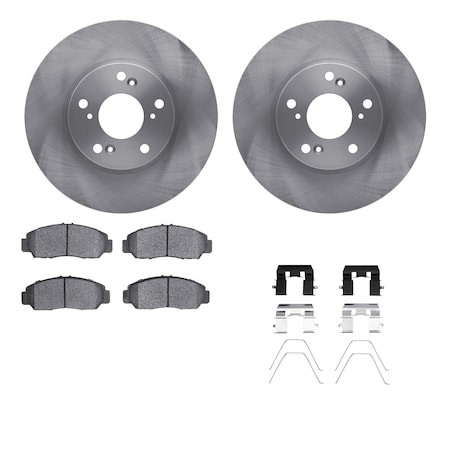 Dynamic Friction Co DFC Brake Rotor with 5000 Brake Pads and Hardware Kit 6512-59299