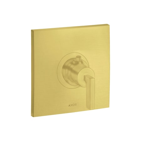 Axor Citterio Thermostatic Trim HighFlow with Lever Handle in Brushed Gold Optic 39711251