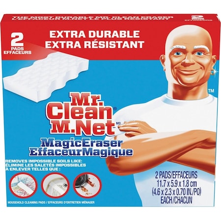 9 Elements Mr. Clean Xtra power Heavy Duty Magic Eraser For Multi-Purpose 4.6 in. L 2 pk 04249