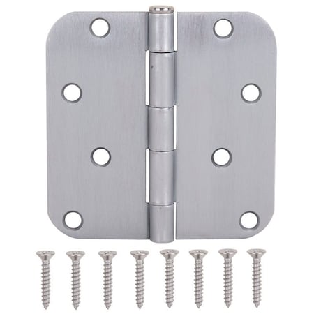 Prosource Door Hinge, Steel, Satin Chrome, Loose Pin, 180 deg Range of Motion, Screw Mounting 20348SCX