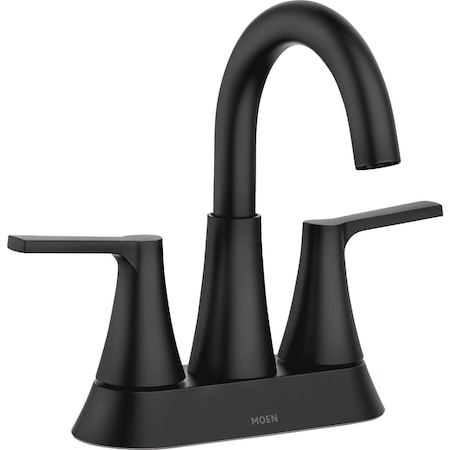 Moen Mikah 2-Handle High Arc Bathroom Faucet Matte Black 84311BL