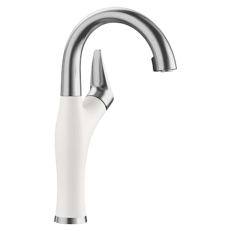 Blanco Artona Bar 1.5 GPM, PVD Steel/White 526386