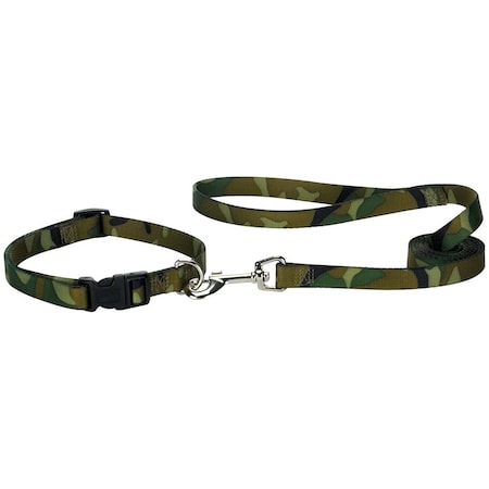 Partyanimal 4 ft. x 0.62 in. Camo Dog Leash Lead, Green PA3166586