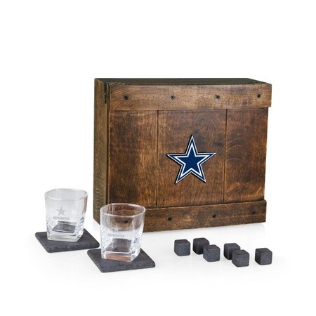 Picnic Time Family Of Brands NFL Dallas Cowboys - Whiskey Box Gift Set 605-10-509-097-2