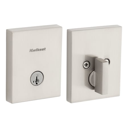 Kwikset Residential Deadbolts Single Cylinder Reversible Satin Nickel 258RCT-15S.STRKP