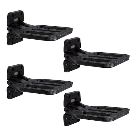 Mytee Products Folding Truck Step & Folding Grab Handle for RV Camper Trailer RV Bus, 4PK FS-LARGE-BLKx4