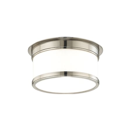 Hudson Valley Lighting Geneva 1 Light Flush Mount 9.25 In. Satin Nickel 709-SN