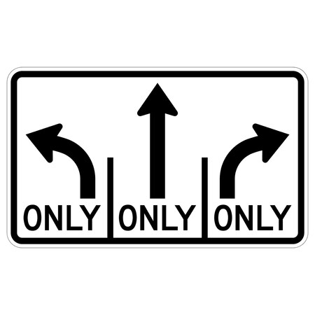 Sign Solutions Usa Traffic Sign, 48 in Width, Aluminum Sign, Horizontal Rectangle DUS06DWT4830R3-8B