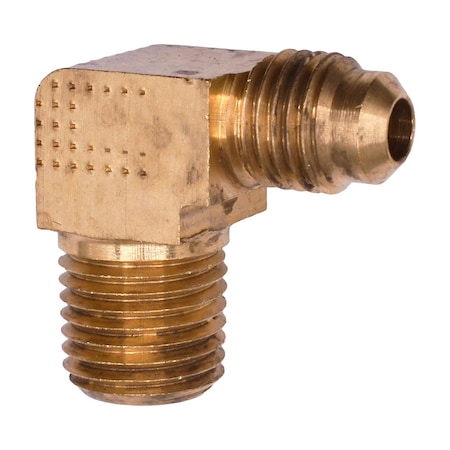 Auveco Brass Sae 45 Degree Flare Male Adapter Elbow 1/4in Tube Size 1/4in Npt Threads, 5PK 231