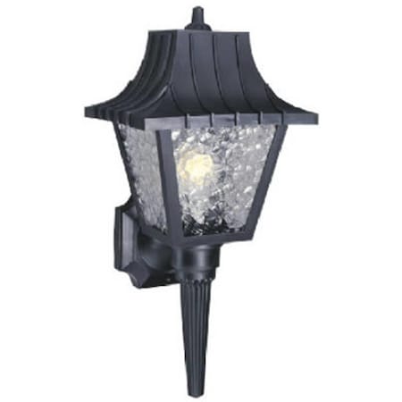 Brightbomb 66860 8 in. Single Light Black Wall Lantern BR947884