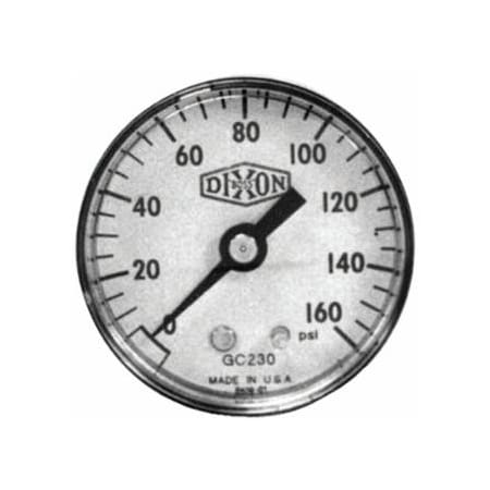 Dixon Valve Standard Dry Gauges, 0 to 600 psi, 1/4 in NPT (M), Lower Mount Mount, 10PK 238-GL350