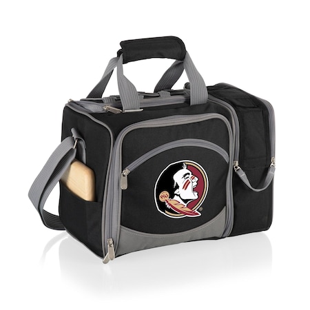 Picnic Time Family Of Brands NCAA Florida State Seminoles Malibu Cooler Picnic BasketBlack with Gray Accents 508-23-175-174-0
