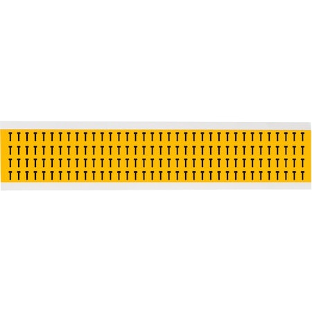 Brady Outdoor Vinyl 0.25 in Black on Yellow Letters T Card of 144 Labels, 144PK 1500-T