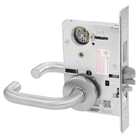 Corbin Russwin Apartment or Dormitory Mortise Lock, LS Lever, A Rose, Satin Chrome ML2067 LSA 626 LC
