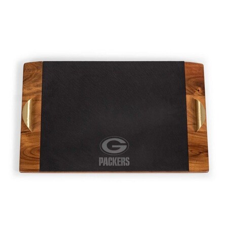Picnic Time Family Of Brands NFL Green Bay Packers - Covina Acacia and Slate Serving Tray 957-07-512-123-2