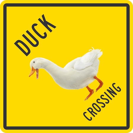 Lyle Duck Crossing (with Duck Symbol), 10x10, Engineer Grade, White G-1033-EG_10x10