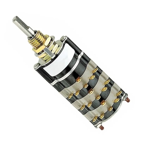Grayhill Rotary Switch, 8 Positions, Sp8T, Latched, 0.25A, 28Vdc, Solder Terminal, Standard Type Actuator,  08A36-03-1-08N