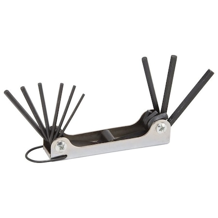 Vulcan Hex Key Set, 9-Piece, Chrome Vanadium Steel, Black TW-001-06