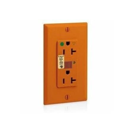 Leviton Surge Protector Receptacle, 20 Amp, 125 Volt, 5-20R NEMA, Orange 8380-IGO