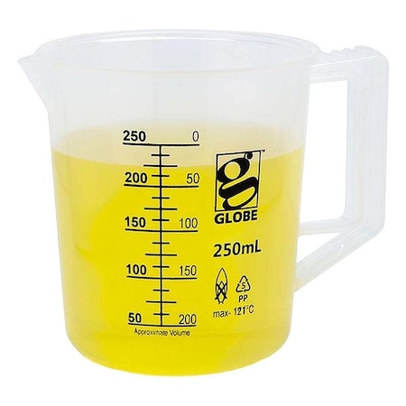 Zoro Select Beaker, Plastic, Colorless 3654-250