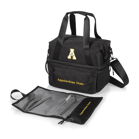 Picnic Time Family Of Brands NCAA App State Mountaineers Tarana Lunch Bag Cooler with Utensils made from Recycled Material 515-01-179-794-0