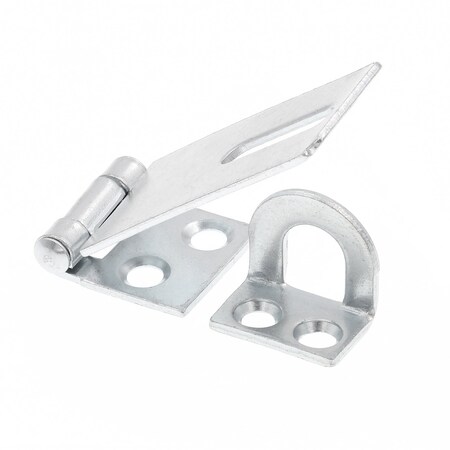 Prime-Line Door and Gate, Safety Hasp Hinge Latch with Fixed Staple 1-3/4 inch with Screws, Zinc Plated U 117010
