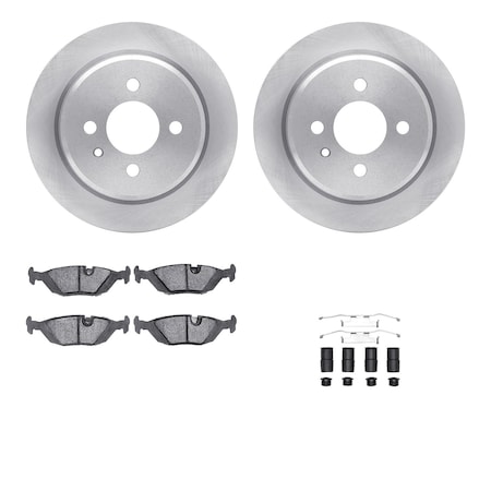 Dynamic Friction Co DFC Rotors with EURO 5000 Ceramic Brake Pads includes Hardware 6612-31067