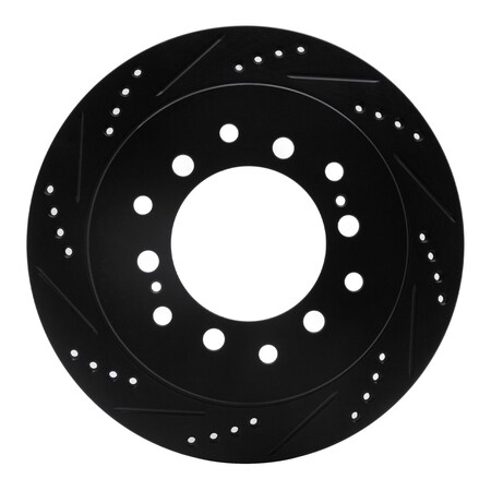 Dynamic Friction Co DFC Brake Rotor - Drilled and Slotted - Black 633-76127L