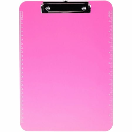 Business Source Flat Clip Plastic Clipboard, Pink, 6PK BSN01868BD