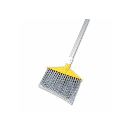 Rubbermaid Commercial Rubbermaid Angle Broom, 9-1/4 in Plastic Block, 6-3/4 in Trim L, Polypropylene, 46-7/8 in Handle 640-FG638500GRAY
