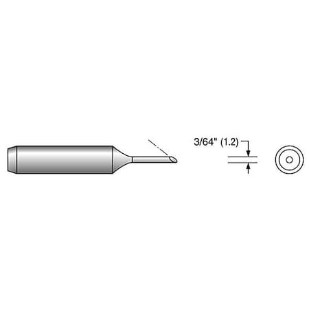 Plato Soldering Tip, 3/64 in bevel tip, 900M-T-1C, T18-C1 HS-5701