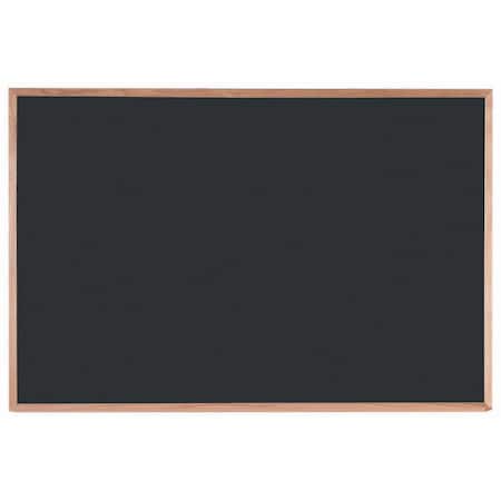 Aarco Composition Chalkboard Solid Oak Wood Frame 48"x72" Black OC4872B